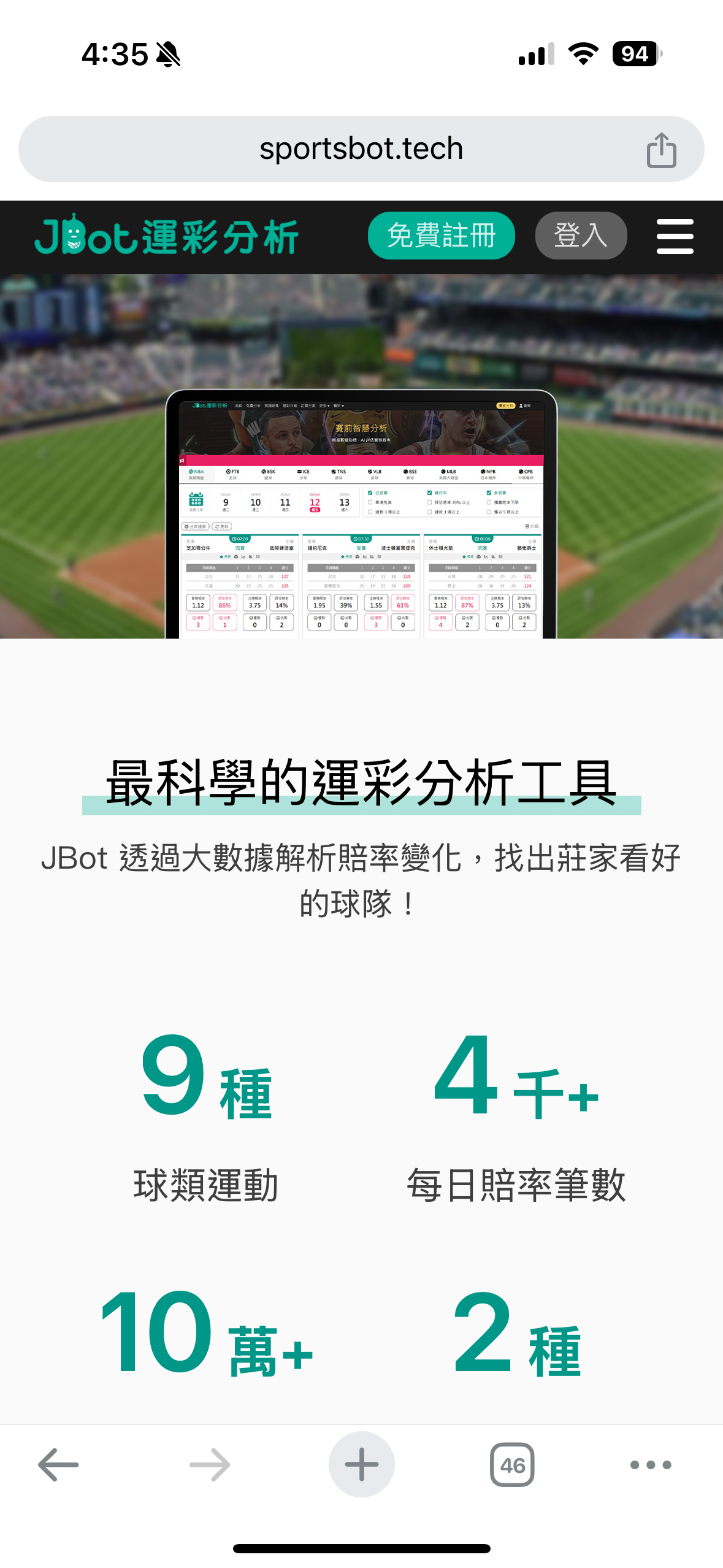 JBot 世界盃工具｜最科學的世界盃平台，透過大數據解讀賠率變化，涵蓋 MLB、NBA 等賽事