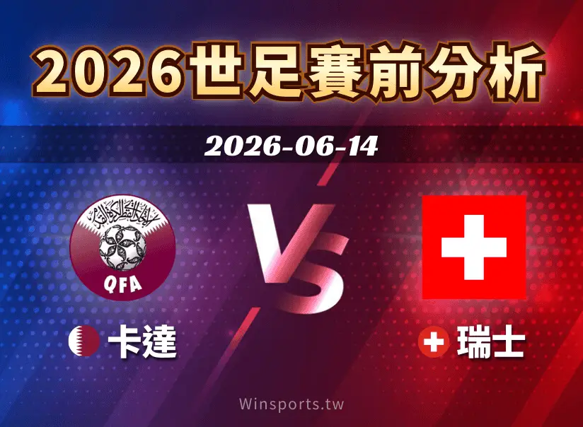 【2026 世足預測】6/14 卡達 vs 瑞士賽前分析：B 組關鍵對決、戰術風格與觀戰重點一次看